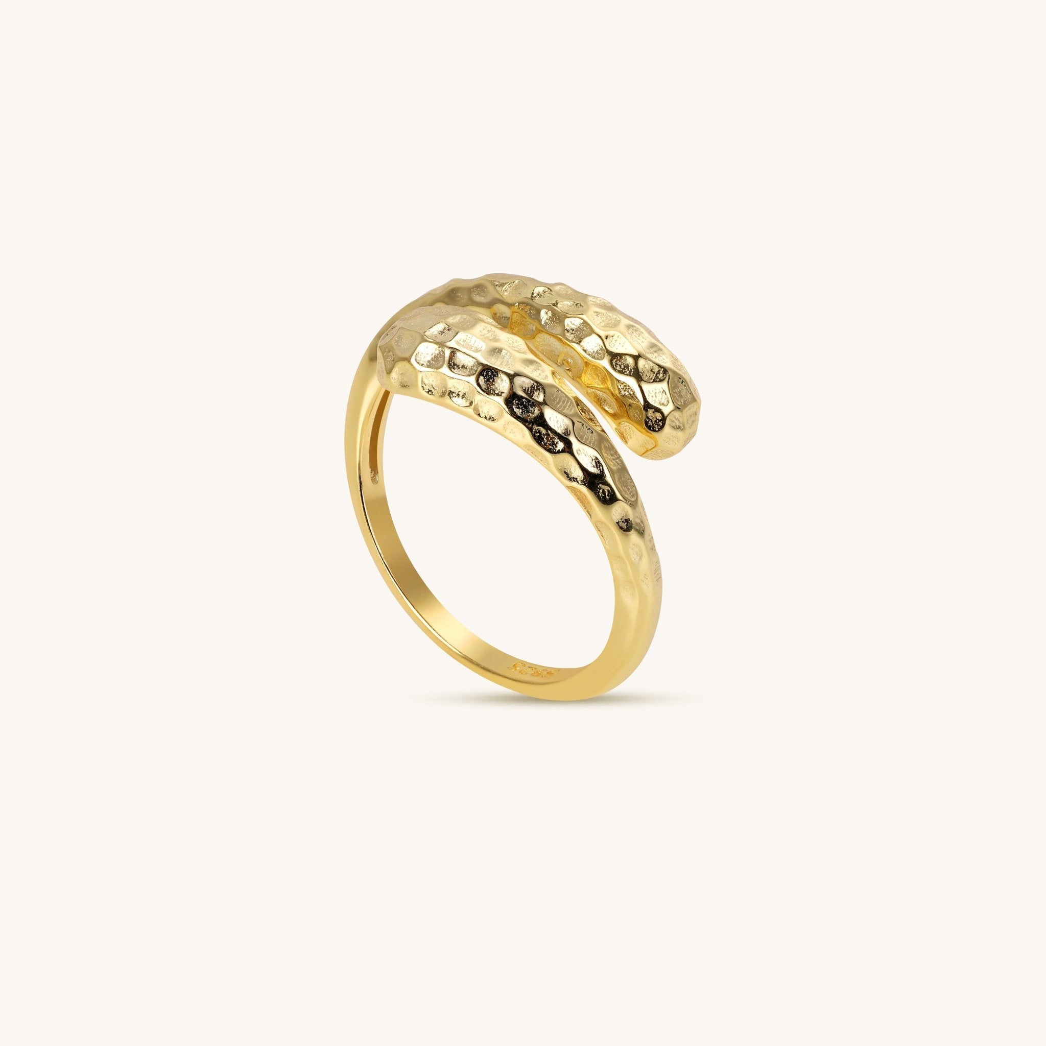 18K Gold - Plated Silver Balance Ring - Muditalume.online store